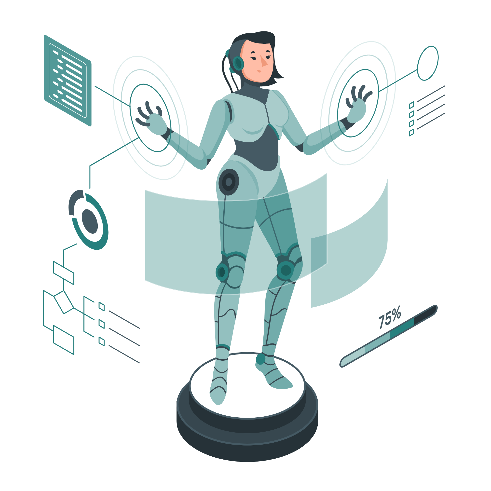 AI-powered assessment technology brain graphic